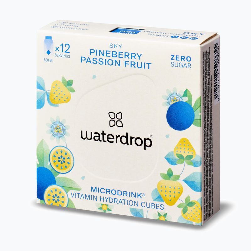 Izotonický nápoj waterdrop Microdrink Sky 12 kostek pineberry passion fruit 3