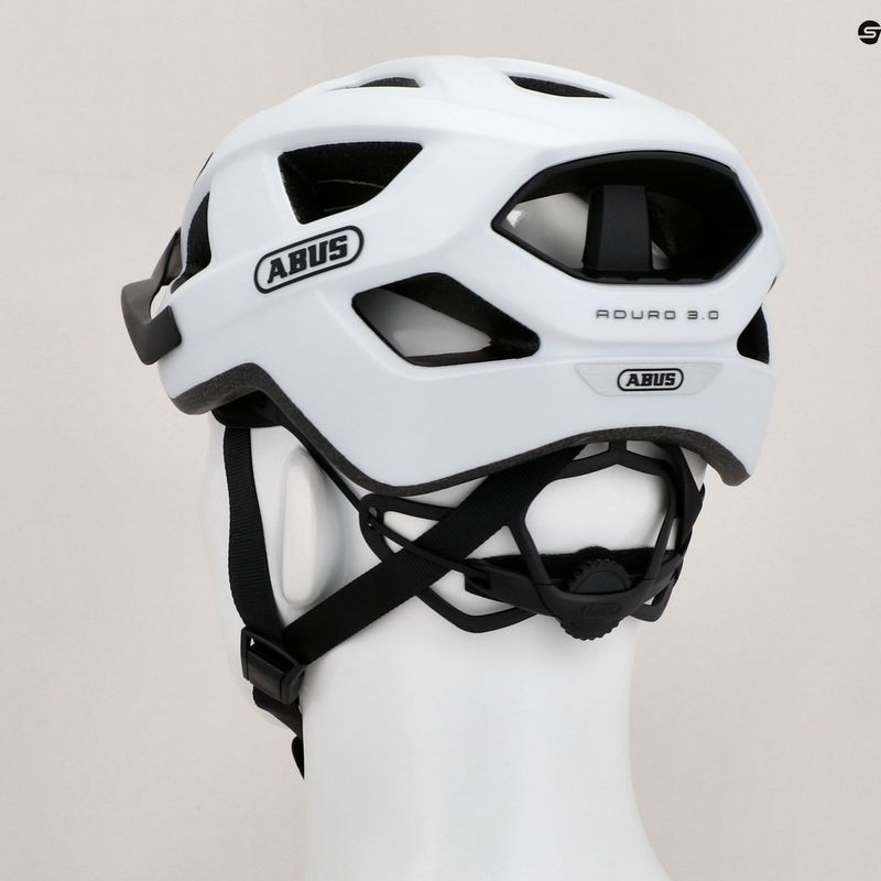 Cyklistická helma ABUS Aduro 3.0 fleece bílá 9