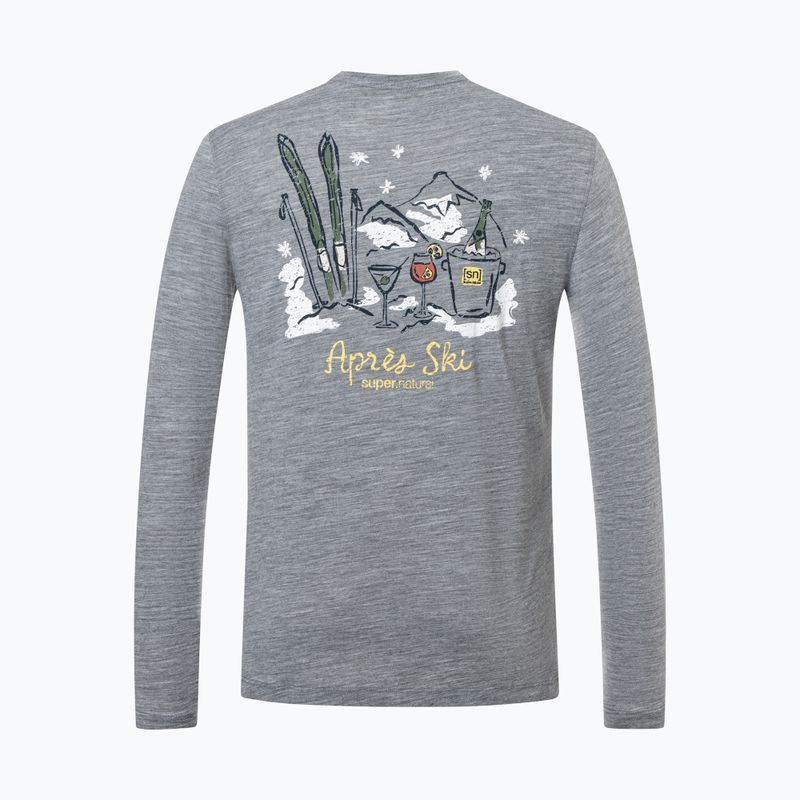 Pánské tričko Longsleeve super.natural Apres Ski cashmere grey melange/various 6