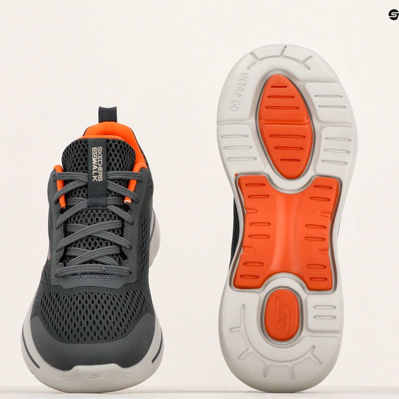 Pánské boty SKECHERS Go Walk Arch Fit Idyllic charcoal/white/orange 10