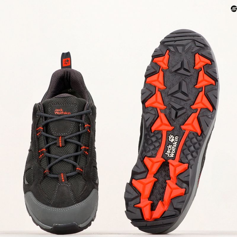 Pánské trekové boty Jack Wolfskin Vojo 3 Texapore Low grey/orange 10