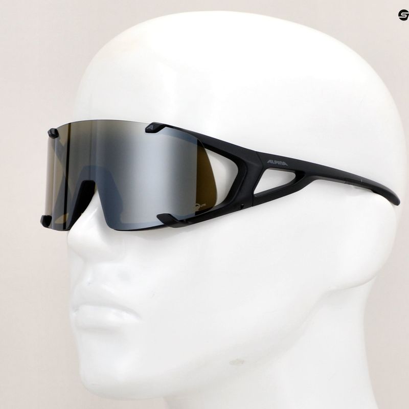 Sluneční brýle Alpina Hawkeye Q-Lite black matt/silver mirror 8