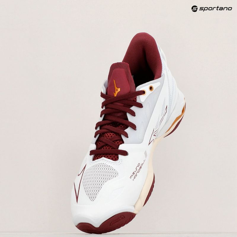 Dámské boty na házenou Mizuno Wave Mirage 5 white/cabernet/mp gold 9