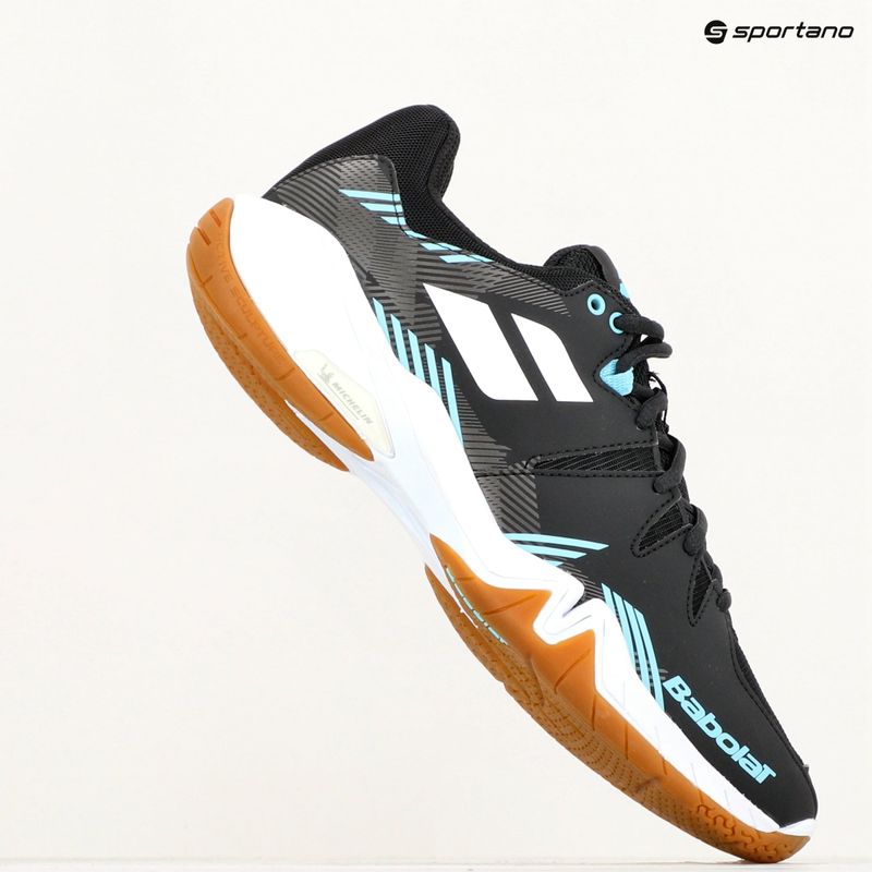 Pánské boty na badminton Babolat Shadow Spirit black/light blue 9