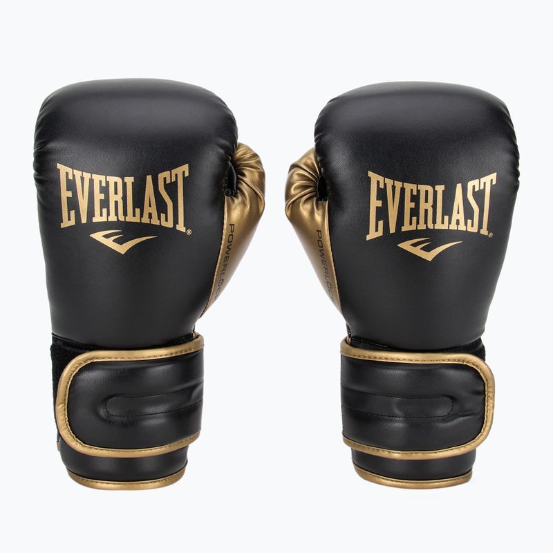 Boxerské rukavice Everlast Powerlock 2 black/gold 2