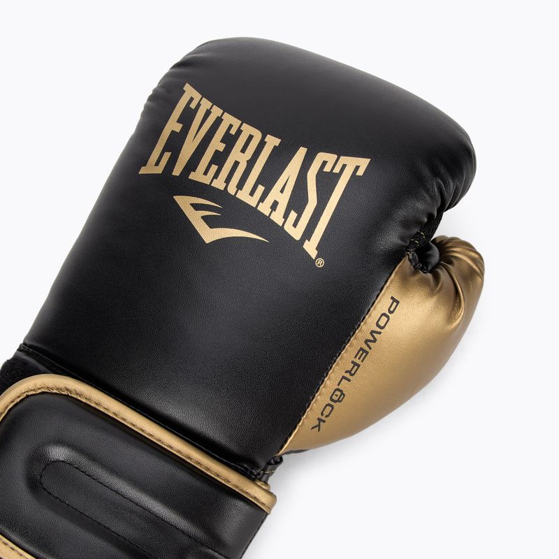 Boxerské rukavice Everlast Powerlock 2 black/gold 5