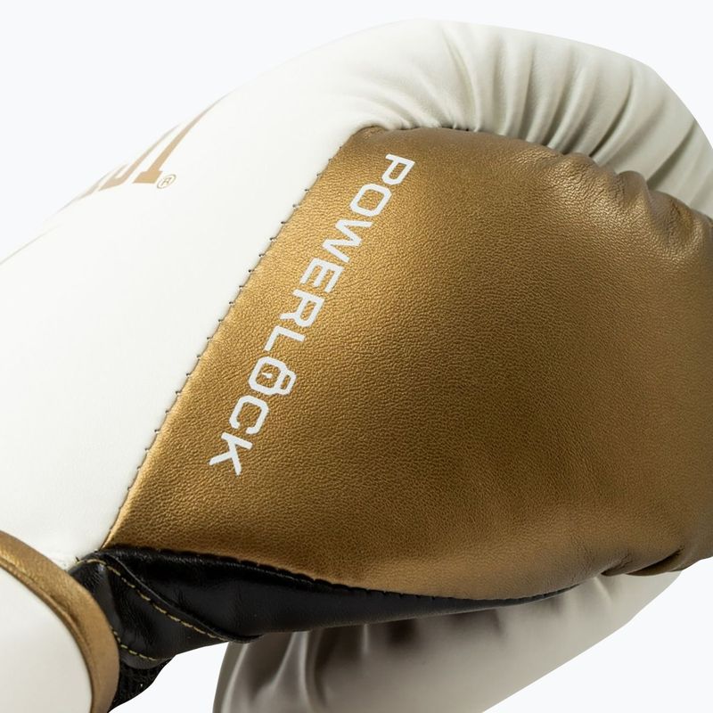 Boxerské rukavice  Everlast Powerlock 2 white/gold 5