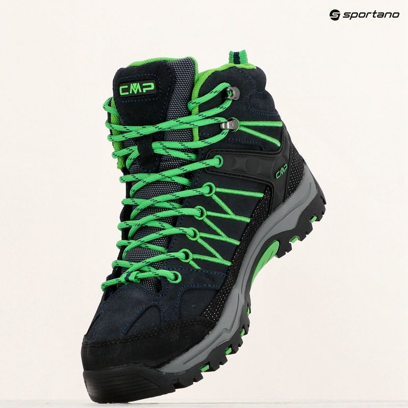 Dětské trekové boty CMP Rigel Mid blue/gecko 9