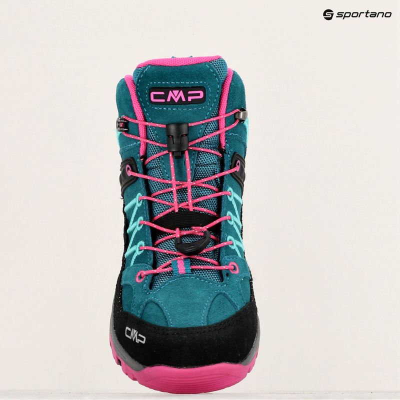 Dětské trekové boty CMP Rigel Mid lake/pink fluo 9