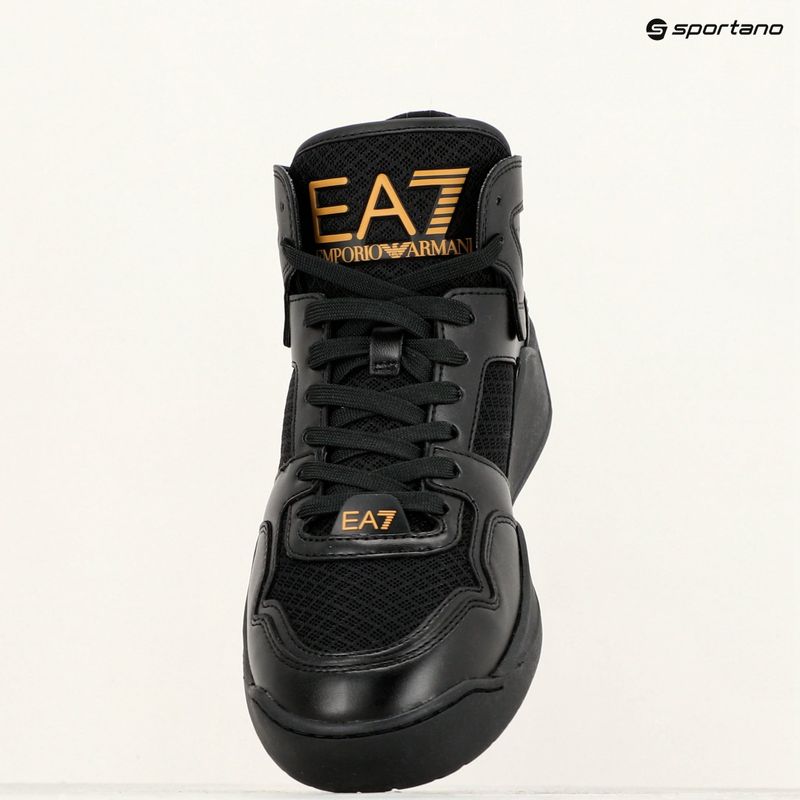 Boty EA7 Emporio Armani Basket Mid triple black/gold 9