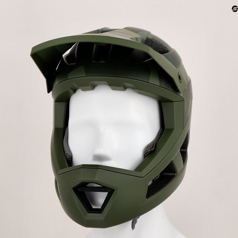Dětská cyklistická helma Endura Singletrack Full Face olive green 9