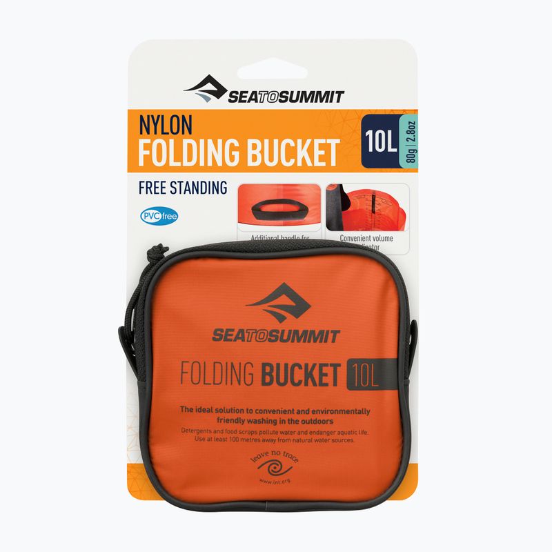 Skládací kbelík Sea to Summit Folding Bucket 10 l oranžový AFB10