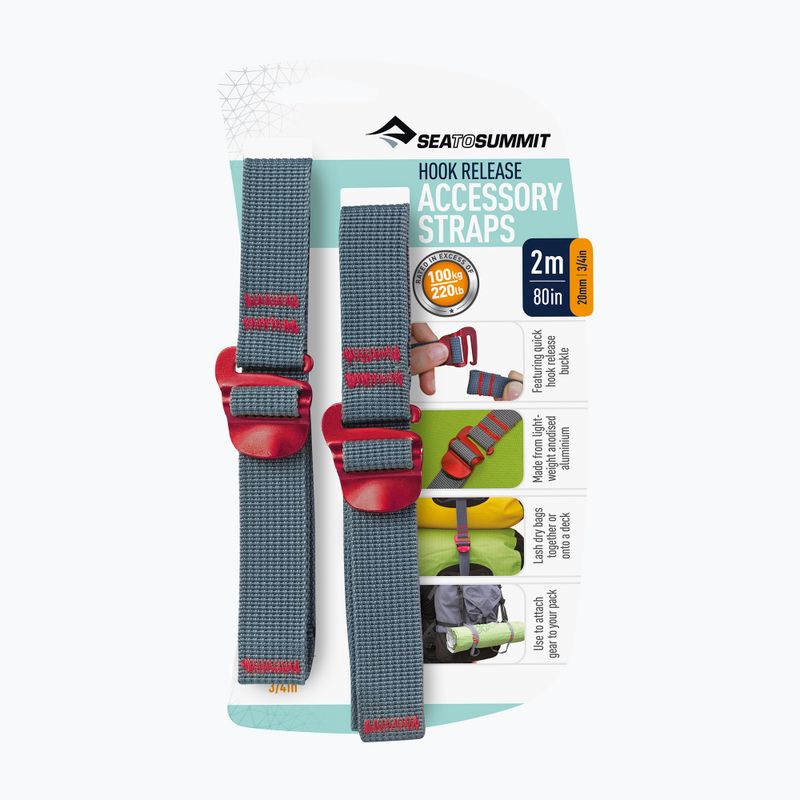 Upevňovací popruhy Sea to Summit Hook Release Accessory Strap red 2