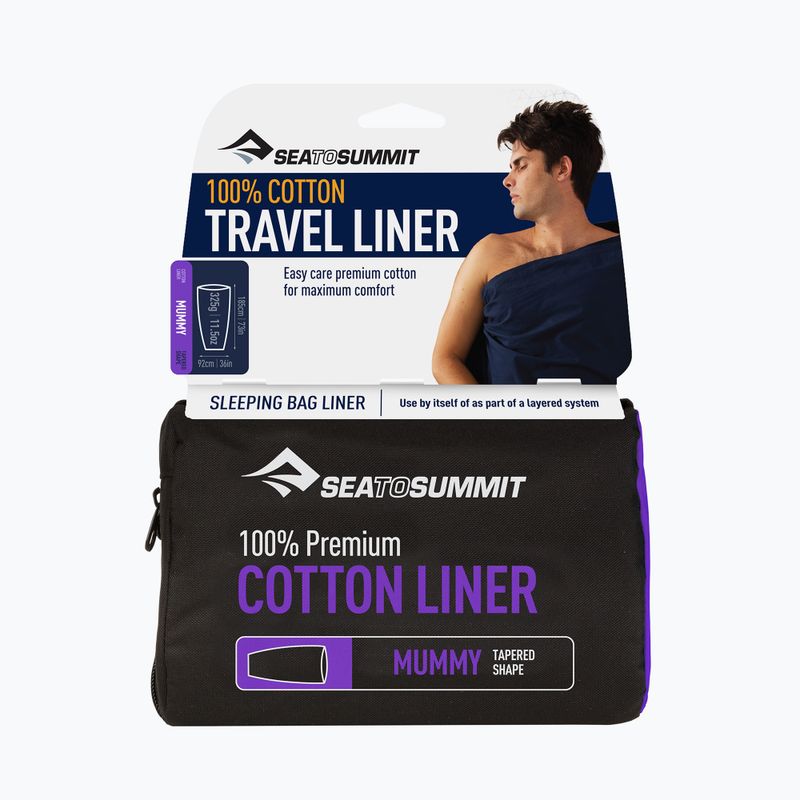 Cestovní vložka Sea to Summit Premium Cotton - Mummy navy blue AMUMMYOSNB