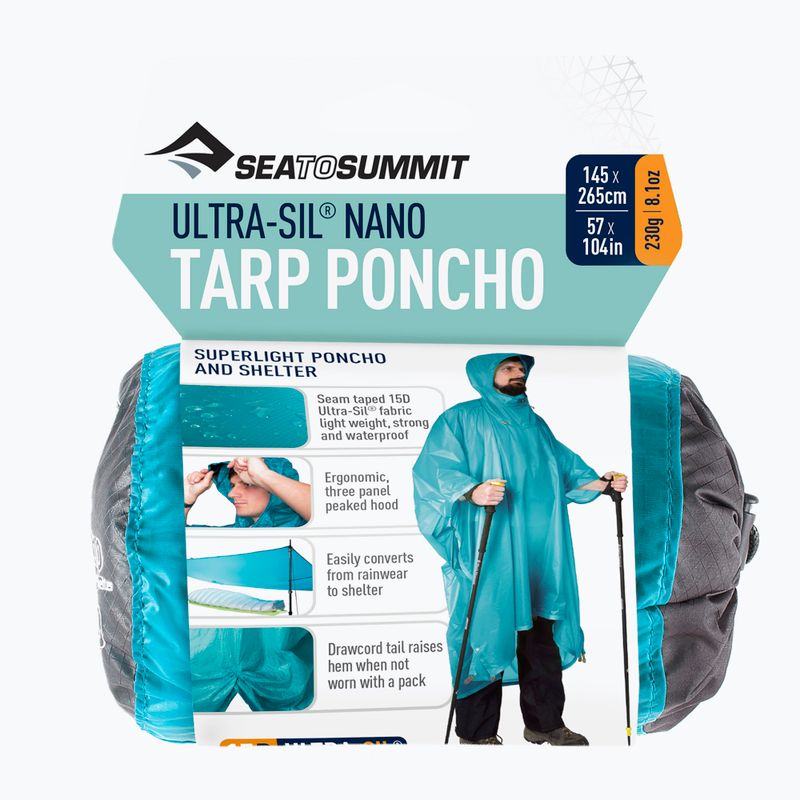 Pončo pláštěnka Sea to Summit Ultra-Sil Nano Tarp modrá APONCHO15DBL 5