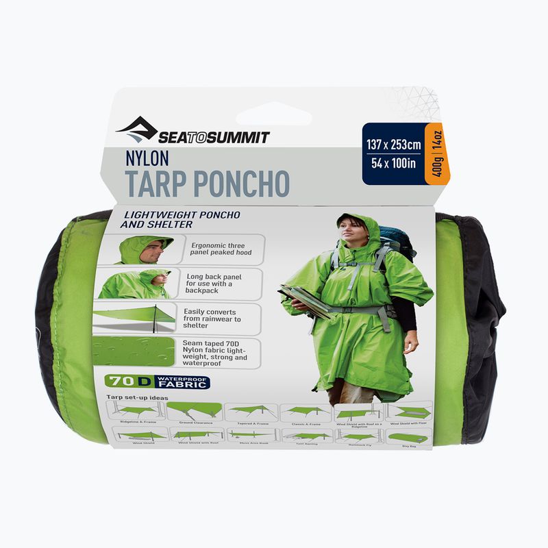 Pončo pláštěnka Sea to Summit Nylon Tarp zelená APONCHOGN