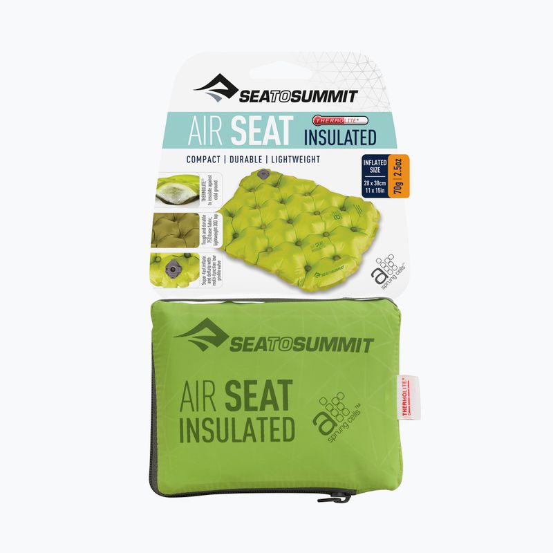 Nafukovací sedací podložka Sea to Summit Air Seat Insulated green 11