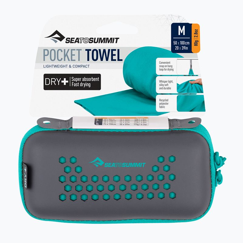 Rychleschnoucí ručník Sea to Summit Pocket Towel M baltic 3
