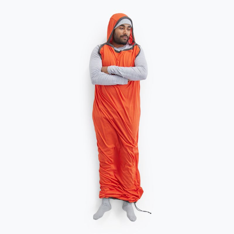 Vložka do spacího pytle Sea to Summit Reactor Extreme Sleeping Bag Liner Mummy ST spicy orange/beluga 8