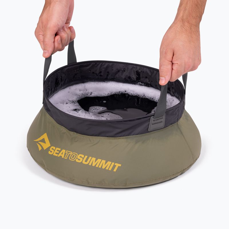 Turistický dřez Sea to Summit Kitchen Sink 10 l burnt olive 4