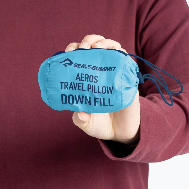 Cestovní polštářek Sea To Summit Aeros Down Travel blue atoll 6