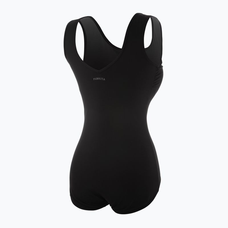 Dámské jednodílné plavky Funkita Zip Front One Piece still black 2