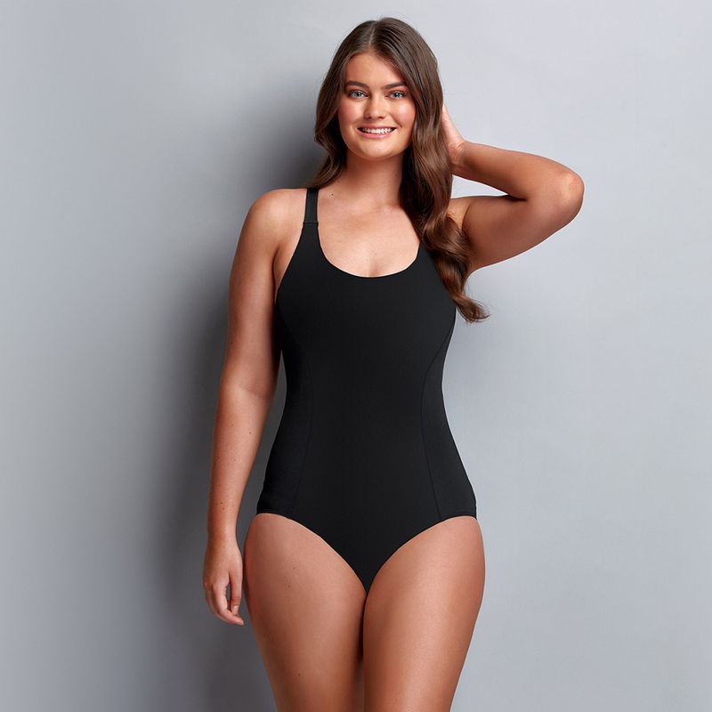 Funkita Brace Me Back One Piece Dámské plavky Still Black 5