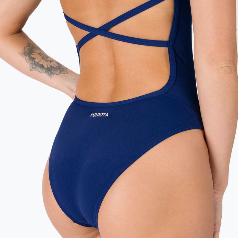 Funkita Dámské jednodílné plavky s pásky Modrá FS38L0259408 5
