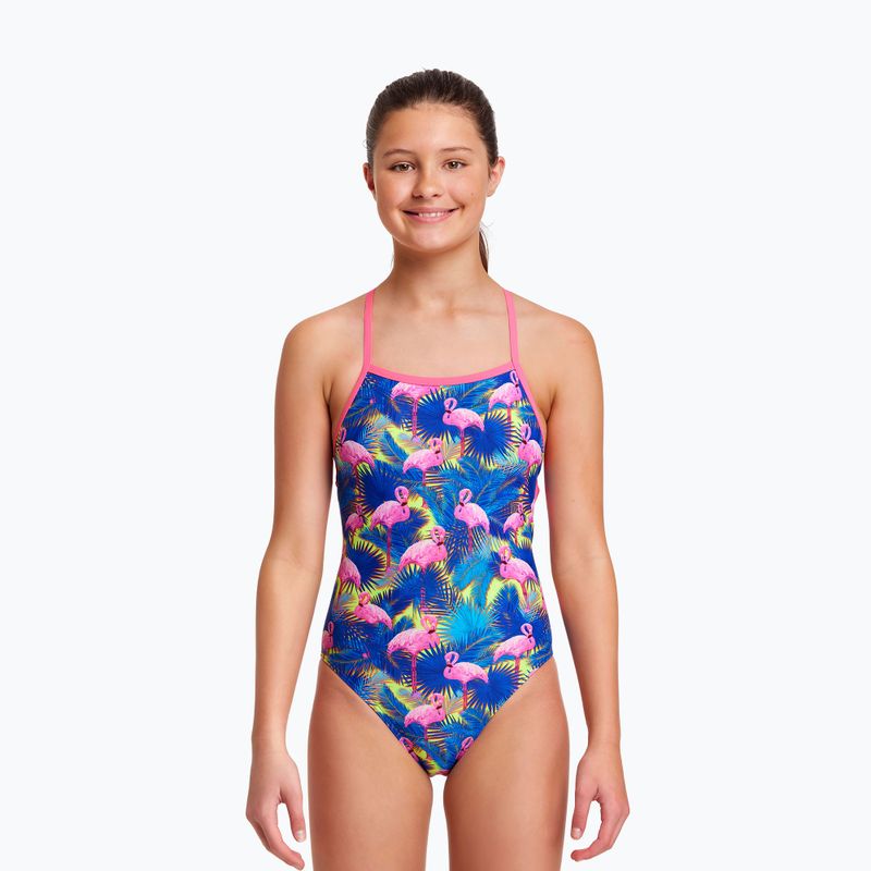 Dětské jednodílné plavky Funkita Strapped In One Piece modro-růžový FS38G71414 4