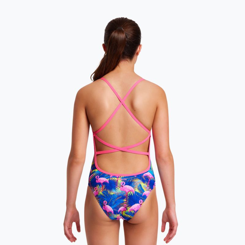 Dětské jednodílné plavky Funkita Strapped In One Piece modro-růžový FS38G71414 5