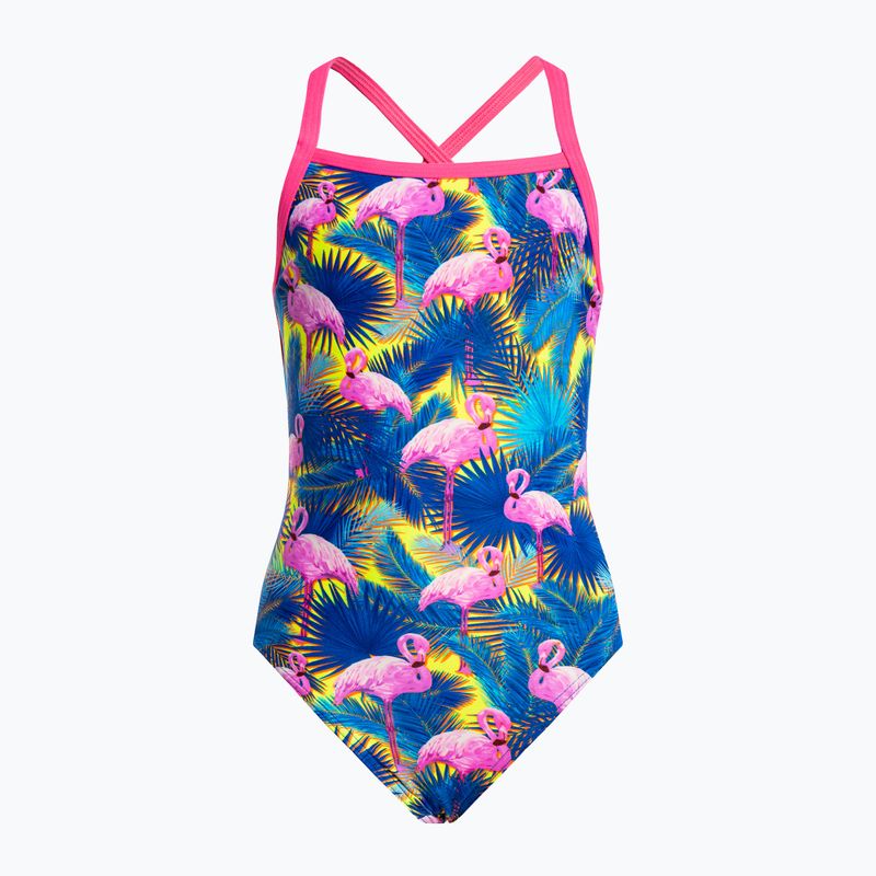Dětské jednodílné plavky Funkita Strapped In One Piece modro-růžový FS38G71414
