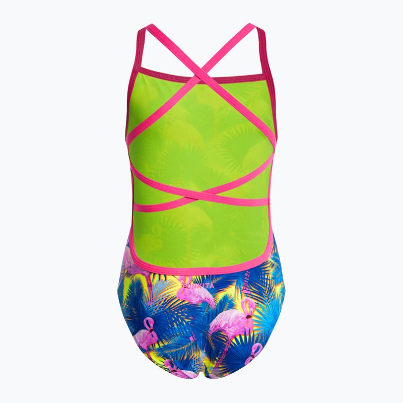 Dětské jednodílné plavky Funkita Strapped In One Piece modro-růžový FS38G71414 2