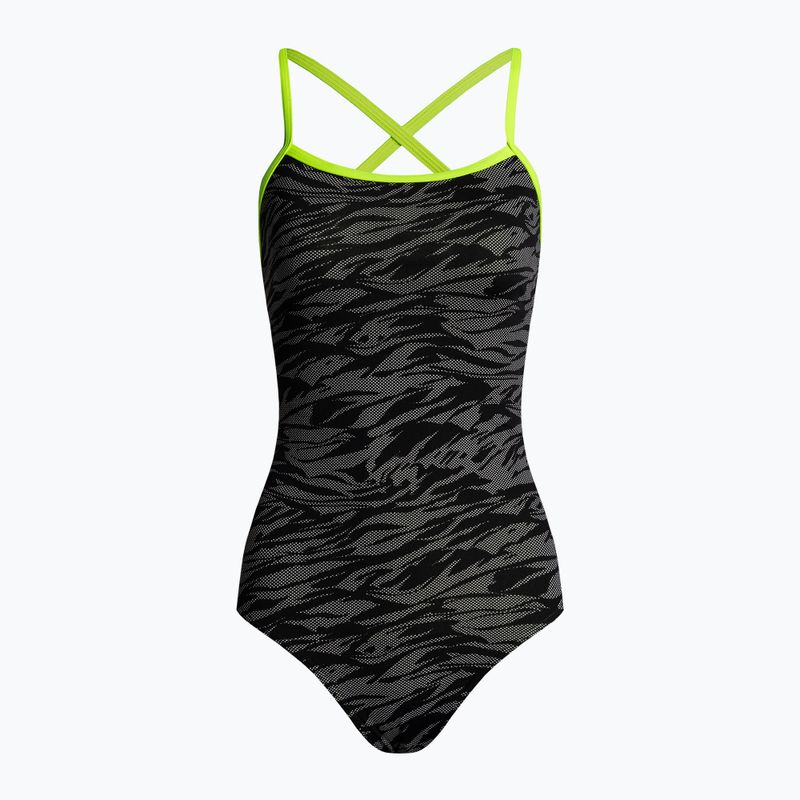 Funkita Dámské jednodílné plavky s pásky Šedá FS38L7141608