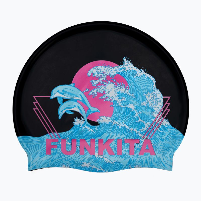 Funkita Silikonová plavecká čepice černá čepice FS997155800