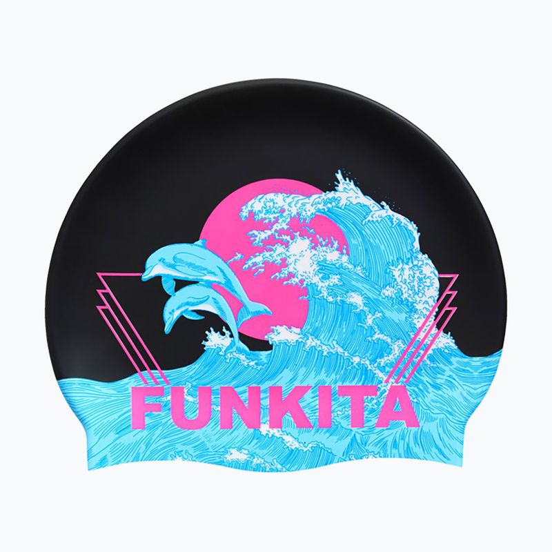Funkita Silikonová plavecká čepice černá čepice FS997155800 2