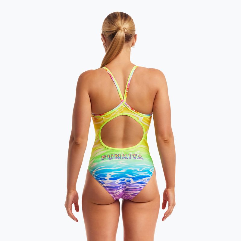 Dámské jednodílné plavky Funkita Diamond Back One Piece lake acid 4