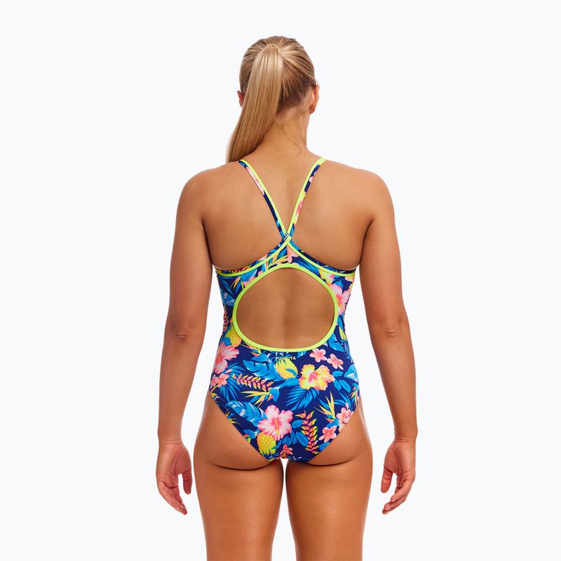 Dámské jednodílné plavky Funkita Diamond Back v barvě květu 3