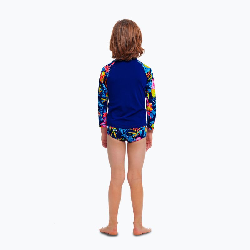 Dětské tričko Funky Trunks Zippy Rash Vest Swim Shirt v květu 3