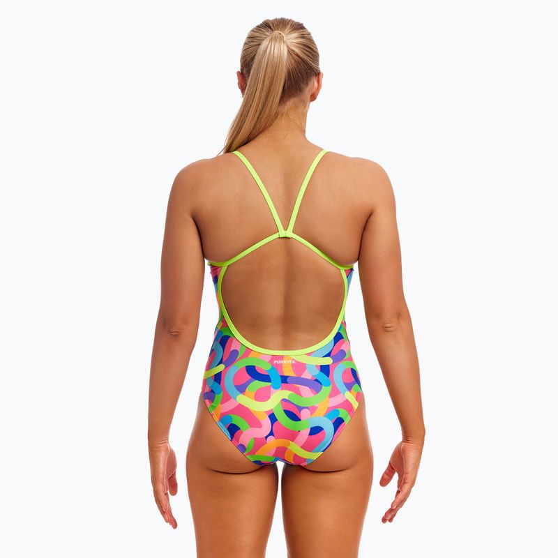 Dámské jednodílné plavky Funkita Single Strap One Piece curly wurly 3