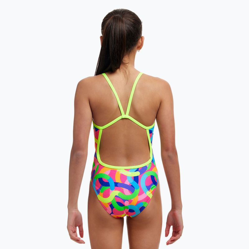 Dětské jednodílné plavky Funkita Single Strap One Piece curly wurly 3