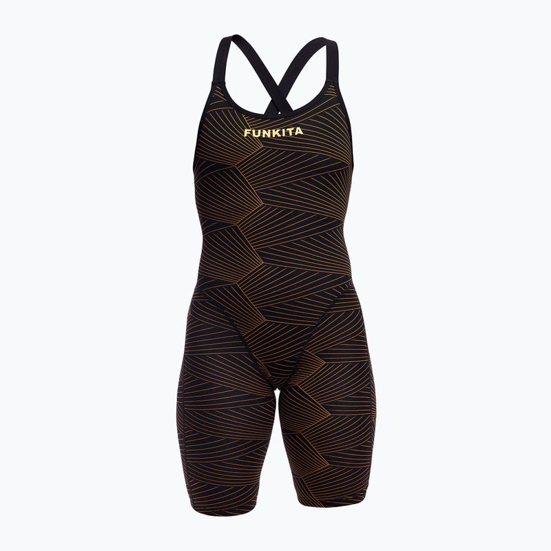 Dámské závodní plavky Funkita Fast Legs One Piece gold weaver