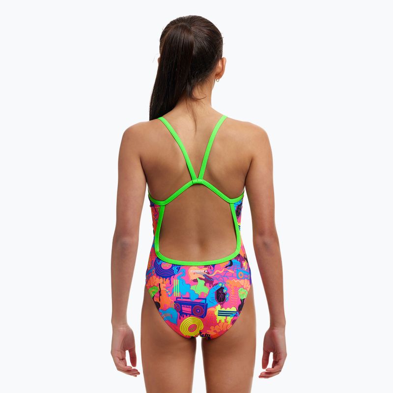 Dětské jednodílné plavky Funkita Single Strap One Piece lotsa pop 3