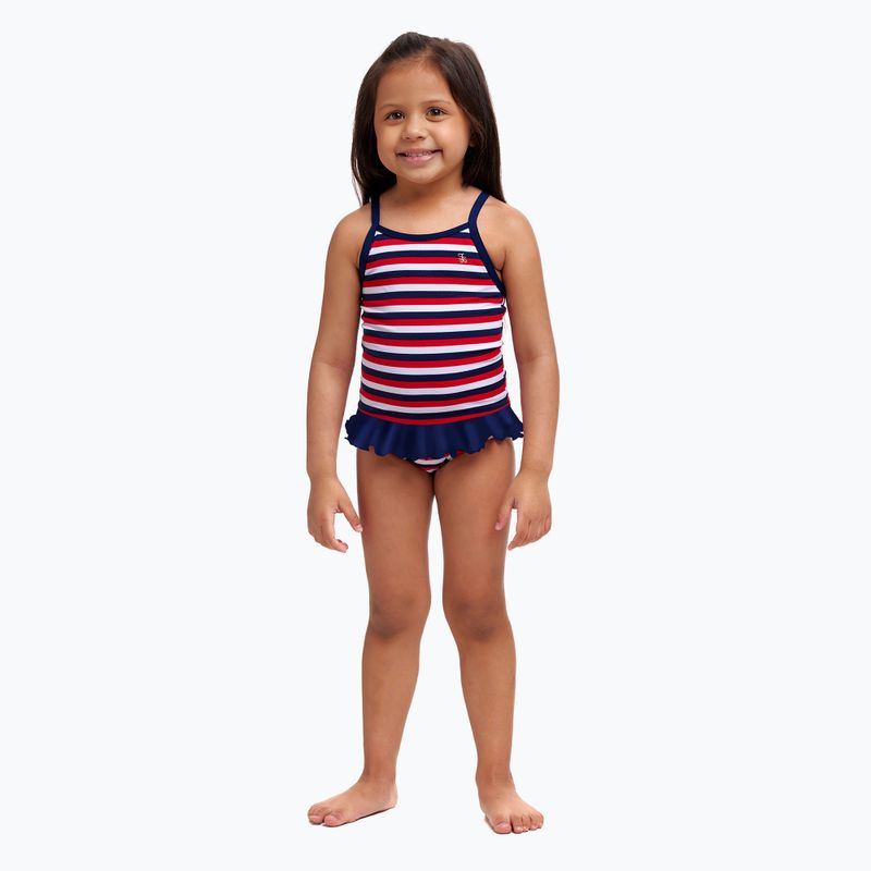 Dětské jednodílné plavky Funkita Belted Frill One Piece riviera 2