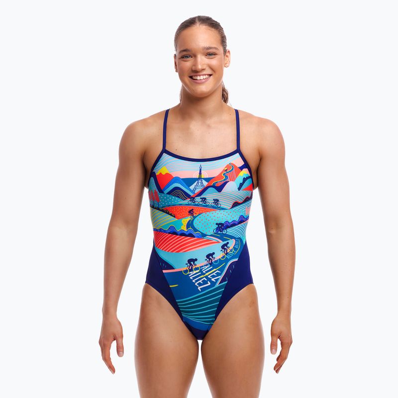 Dámské jednodílné plavky Funkita Single Strap One Piece vive la funky 2