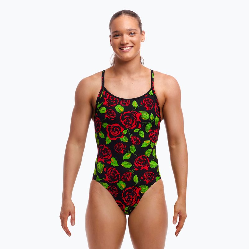 Dámské jednodílné plavky Funkita Diamond Back One Piece black rose 2