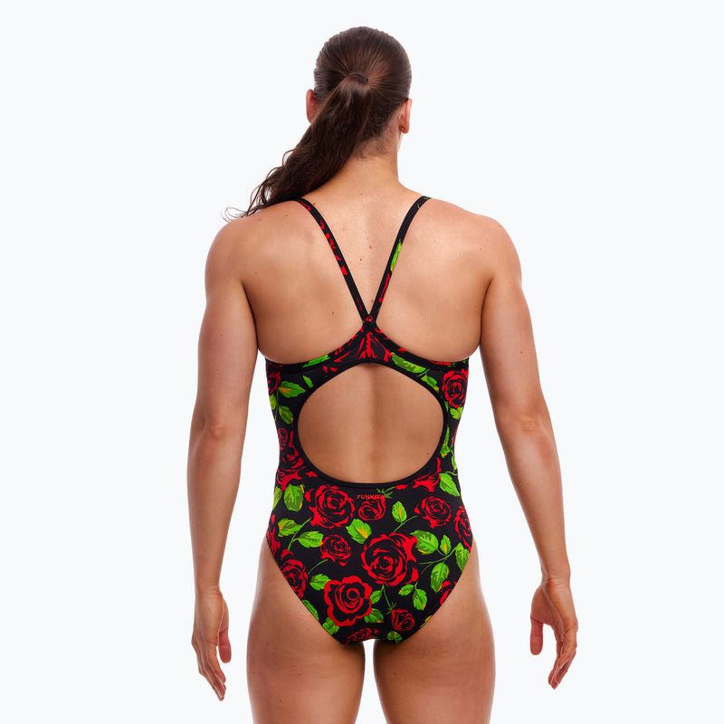 Dámské jednodílné plavky Funkita Diamond Back One Piece black rose 3