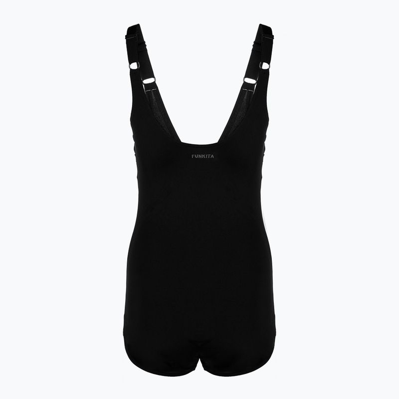 Dámské jednodílné plavky Funkita Dámské jednodílné plavky Scoop Neck Still Black 2