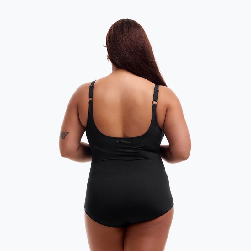 Dámské jednodílné plavky Funkita Dámské jednodílné plavky Scoop Neck Still Black 5