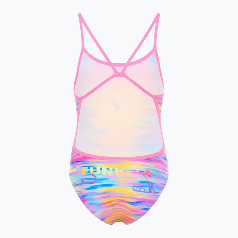 Dětské jednodílné plavky Funkita Single Strap One Piece darkinjung sunset 2
