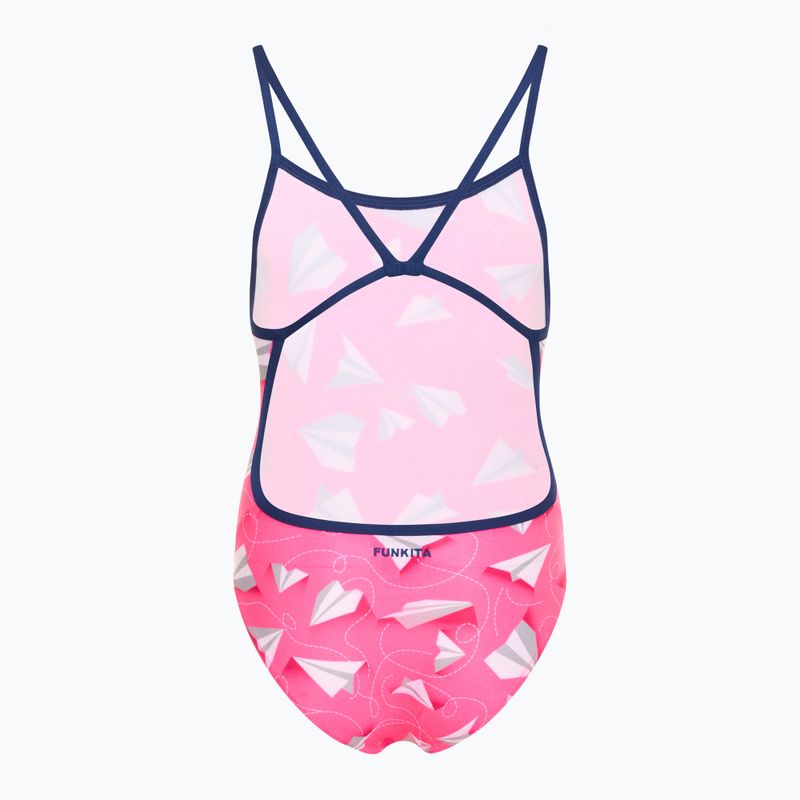 Dětské jednodílné plavky Funkita Single Strap One Piece paper pink 2